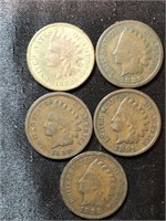 5- Indian head pennies