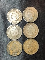 6- Indian head pennies