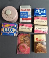 Group of Vintage Soap Bars % Vanity Tin