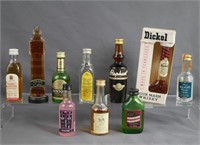 Small Collectible Liquer Bottles- Whisky, Cognac,a