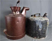 Two Oil/ Gas/ Kerosene 5 Gal Cans- Standard Oil Co