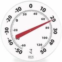 Thermor/Bios 12-Inch Dial Thermometer Black &