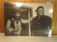 Awesome Waylon and Johnny Poster