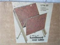 Four Pc Hardboard Tray Table