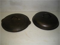 (2) No. 8 Cast Iron Dutch Oven Lids