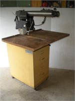 Craftsman 10 In Radial Arm Saw On Rolling Cabinet