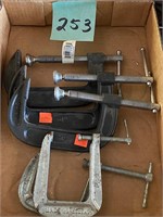 Lot of (5) 4" C-Clamps