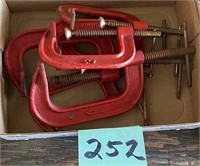 Lot of (7) 3" & 4" C-Clamps