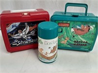 Vintage SilverHawks and Lion King Lunchboxes