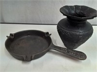 Antique Cast Iron Pot and Pan/Ashtray