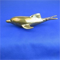 Solid Brass Dolphin 7" L x 8" W