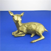 Brass Deer 7.25" L x 3.5" W x 5" H