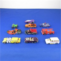 10 Toy Vehicles 6 Hot Wheels