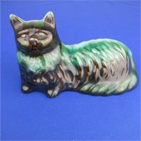Pottery Cat  7.5" L x 4" H