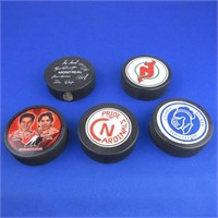 5 Hockey Pucks Montreal Canadiens, Team Canada,