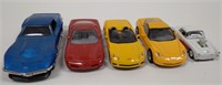 5 Various Die Cast & Plastic Corvette Toy Models