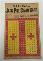 Vintage Jack Pot Cigar Card Game