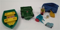 Lot of Misc Vintage Fisher Price & Other Toys