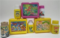 Lot of Vintage Plastic Lunchboxes & Thermoses