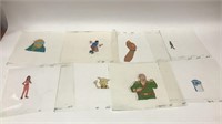 Lot of 8 Star Wars Droids Cartoon Animation Cels