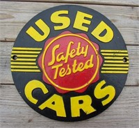 Used Cars Cast Iron Sign 9"