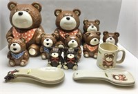 Cute 1980s Teddy Bear Dinner Table Ceramics