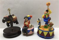 Three Circus-Themed Music Boxes