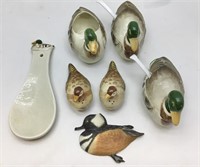Vintage Ceramic Duck Themed Tableware