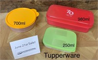 Tupperware Food Storage Containers w. Lids
