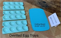 Tupperware Deviled Egg Inserts / Cutting Board