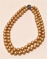 Ivory Colored Pearl-Like Bead Necklace