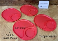 Set of 4 Tupperware Snack Trays