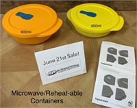 Tupperware Microwave Containers w. Vented Lids