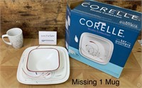 Corelle Dinnerware Set (missing 1 mug)