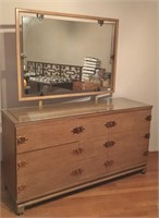 Mid Century Dresser & Mirror