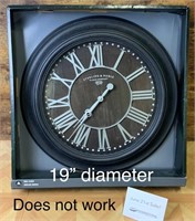 19" Diameter Wall Clock (AS IS)