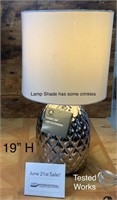 19" Textured Ceramic Table Lamp