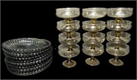 Glass Plates and Stemmed Bowls