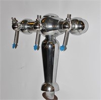 3 TAP POLISHED CHROME DRAFT TOWER