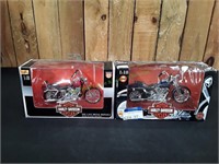 (2) Maisto Harley-Davidson Replica Diecast