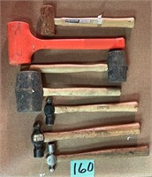 Lot of Ball Pean Hammers & Mallets