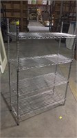 Stainless steel shelving unit, 14” x 36” x  55”
