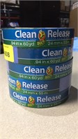 5 rolls of Clean Release painters tape