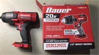 Bauer impact wrench, needs batt and charger, works