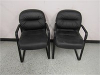 (2) Matching Desk Chairs, Black