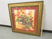 Large Framed Floral Wall Art Print