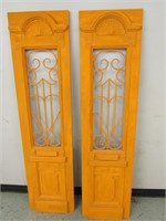 Orange Wood & Metal Wall Hanging Panels