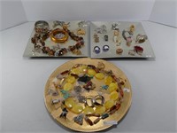 3 TRAYS WITH ASS'T COSTUME JEWELLERY