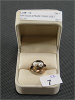 10K GOLD & PEARL? RING SIZE 7