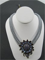 TRAY: HEIDI DAUS BLUE RHINESTONE NECKLACE